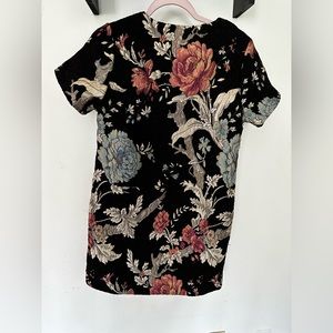 Missguided Floral Brocade Mini Shift Dress